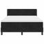 Box spring seng med hovedgærde Sort 200 x 160 cm Fløjl