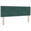 Box spring seng med hovedgærde Mørkegrøn 200 x 160 cm Fløjl