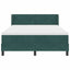 Box spring seng med hovedgærde Mørkegrøn 200 x 160 cm Fløjl
