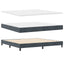 Box spring seng med hovedgærde Mørkegrå 200 x 200 cm Fløjl