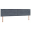 Box spring seng med hovedgærde Mørkegrå 200 x 200 cm Fløjl