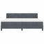 Box spring seng med hovedgærde Mørkegrå 200 x 200 cm Fløjl