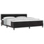Box spring seng med hovedgærde Sort 200 x 200 cm Fløjl