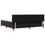 Box spring seng med hovedgærde Sort 200 x 200 cm Fløjl