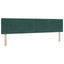 Box spring seng med hovedgærde Mørkegrøn 200 x 200 cm Fløjl