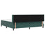 Box spring seng med hovedgærde Mørkegrøn 200 x 200 cm Fløjl