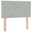 Box spring seng med hovedgærde Lysegrå 200 x 80 cm Fløjl