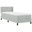 Box spring seng med hovedgærde Lysegrå 200 x 80 cm Fløjl