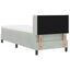 Box spring seng med hovedgærde Lysegrå 200 x 80 cm Fløjl