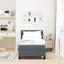 Box spring seng med hovedgærde Mørkegrå 200 x 80 cm Fløjl