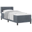 Box spring seng med hovedgærde Mørkegrå 200 x 80 cm Fløjl