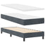 Box spring seng med hovedgærde Mørkegrå 200 x 80 cm Fløjl