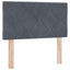 Box spring seng med hovedgærde Mørkegrå 200 x 80 cm Fløjl