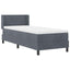 Box spring seng med hovedgærde Mørkegrå 200 x 80 cm Fløjl
