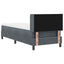 Box spring seng med hovedgærde Mørkegrå 200 x 80 cm Fløjl
