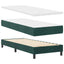 Box spring seng med hovedgærde Mørkegrøn 200 x 80 cm Fløjl