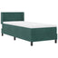 Box spring seng med hovedgærde Mørkegrøn 200 x 80 cm Fløjl