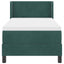 Box spring seng med hovedgærde Mørkegrøn 200 x 80 cm Fløjl