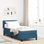 Box spring seng med hovedgærde Mørk blå 200 x 80 cm Fløjl