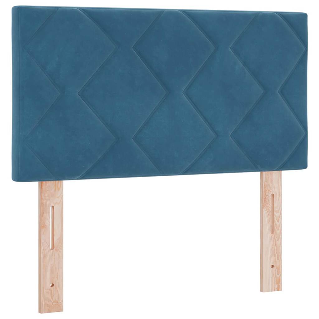 Box spring seng med hovedgærde Mørk blå 200 x 80 cm Fløjl