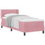 Box spring seng med hovedgærde Lyserød 200 x 80 cm Fløjl