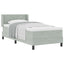Box spring seng med hovedgærde Lysegrå 190 x 90 cm Fløjl