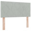 Box spring seng med hovedgærde Lysegrå 190 x 90 cm Fløjl
