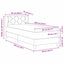 Box spring seng med hovedgærde Lysegrå 190 x 90 cm Fløjl