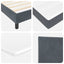 Box spring seng med hovedgærde Mørkegrå 190 x 90 cm Fløjl