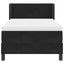 Box spring seng med hovedgærde Sort 190 x 90 cm Fløjl