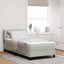 Box spring seng med hovedgærde Lysegrå 200 x 90 cm Fløjl