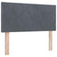 Box spring seng med hovedgærde Mørkegrå 200 x 90 cm Fløjl