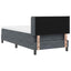 Box spring seng med hovedgærde Mørkegrå 200 x 90 cm Fløjl