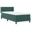 Box spring seng med hovedgærde Mørkegrøn 200 x 90 cm Fløjl