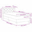Box spring seng med hovedgærde Mørkegrøn 200 x 90 cm Fløjl