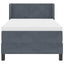 Box spring seng med hovedgærde Mørkegrå 200 x 100 cm Fløjl