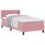 Box spring seng med hovedgærde Lyserød 200 x 100 cm Fløjl