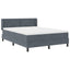 Box spring seng med hovedgærde Mørkegrå 190 x 140 cm Fløjl