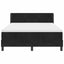 Box spring seng med hovedgærde Sort 190 x 140 cm Fløjl