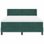 Box spring seng med hovedgærde Mørkegrøn 190 x 140 cm Fløjl
