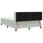 Box spring seng med hovedgærde Lysegrå 200 x 140 cm Fløjl