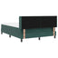 Box spring seng med hovedgærde Mørkegrøn 200 x 140 cm Fløjl