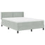 Box spring seng med hovedgærde Lysegrå 200 x 160 cm Fløjl