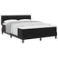 Box spring seng med hovedgærde Sort 200 x 160 cm Fløjl