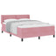 Box spring seng med hovedgærde Lyserød 200 x 160 cm Fløjl