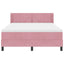 Box spring seng med hovedgærde Lyserød 200 x 160 cm Fløjl