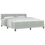 Box spring seng med hovedgærde Lysegrå 200 x 180 cm Fløjl
