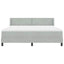 Box spring seng med hovedgærde Lysegrå 200 x 180 cm Fløjl