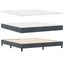 Box spring seng med hovedgærde Mørkegrå 200 x 180 cm Fløjl