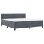 Box spring seng med hovedgærde Mørkegrå 200 x 180 cm Fløjl